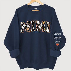 Lofaris Retro Halloween Groovy Mimi And Grandkids Name Sweatshirt
