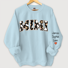 Lofaris Retro Halloween Groovy Mimi And Grandkids Name Sweatshirt