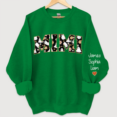 Lofaris Retro Halloween Groovy Mimi And Grandkids Name Sweatshirt