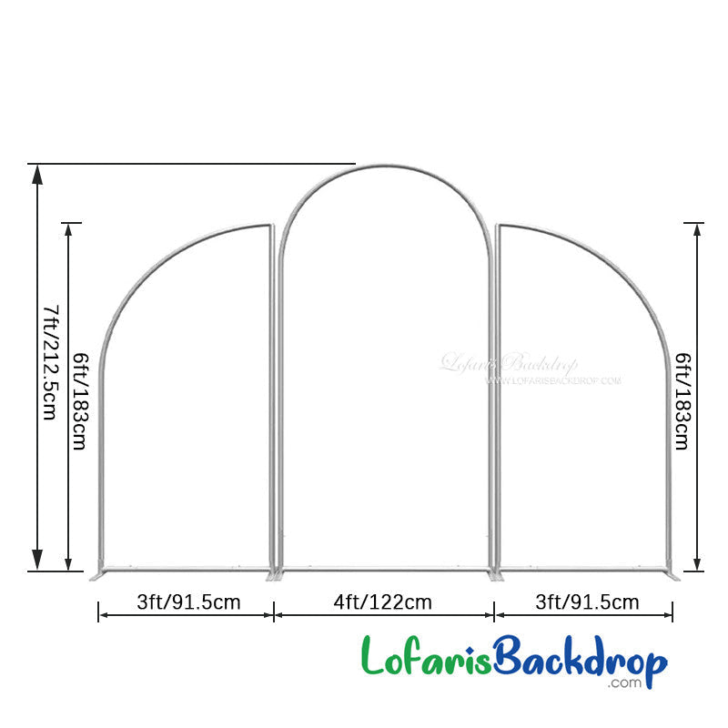 Lofaris Half Moon Arched Frame Wedding Garden Decor 3 Piece Set