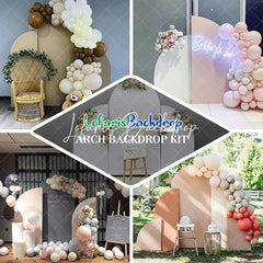 Lofaris Silver Stands Set Half Arch Backdrop Stand Frame