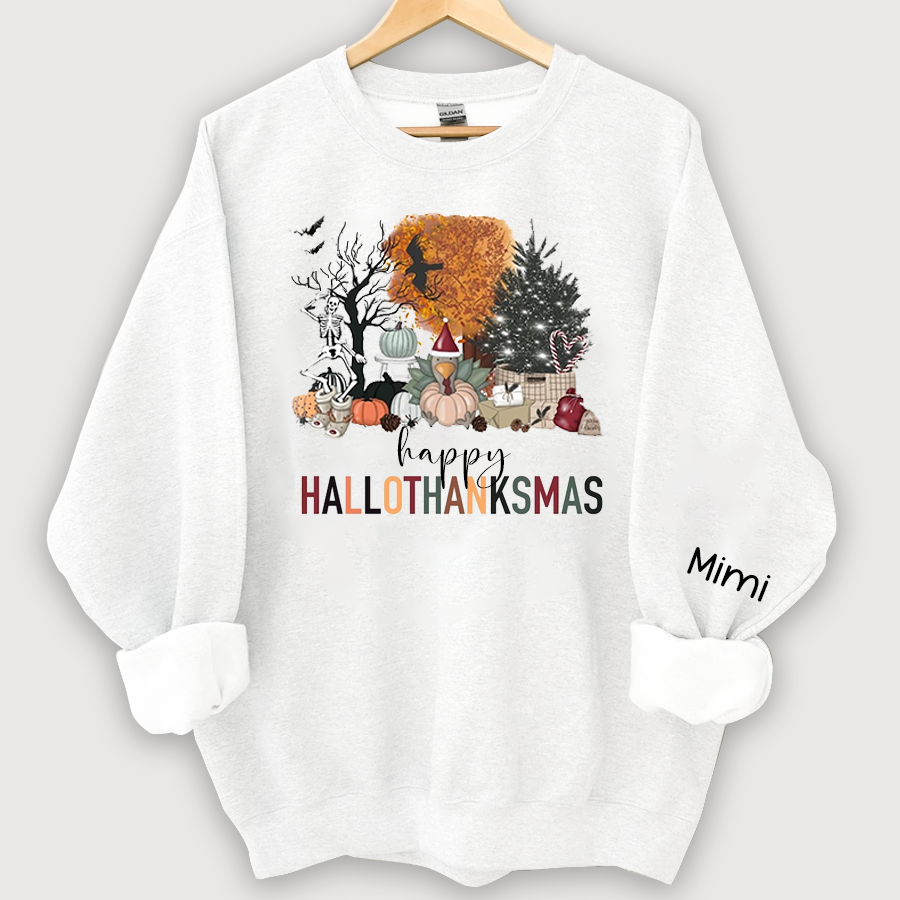 Lofaris Hallo Thanksmas Halloween Autumn Custom Sweatshirt