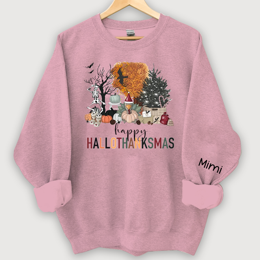 Lofaris Hallo Thanksmas Halloween Autumn Custom Sweatshirt