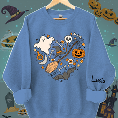 Lofaris Halloween Doodles Hearth Shirt Gift For Grandma Cute Sweatshirt