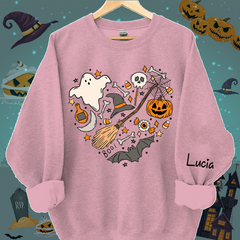 Lofaris Halloween Doodles Hearth Shirt Gift For Grandma Cute Sweatshirt