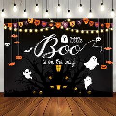 Lofaris Halloween Light A Little Boo Baby Shower Backdrop