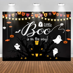Lofaris Halloween Light A Little Boo Baby Shower Backdrop