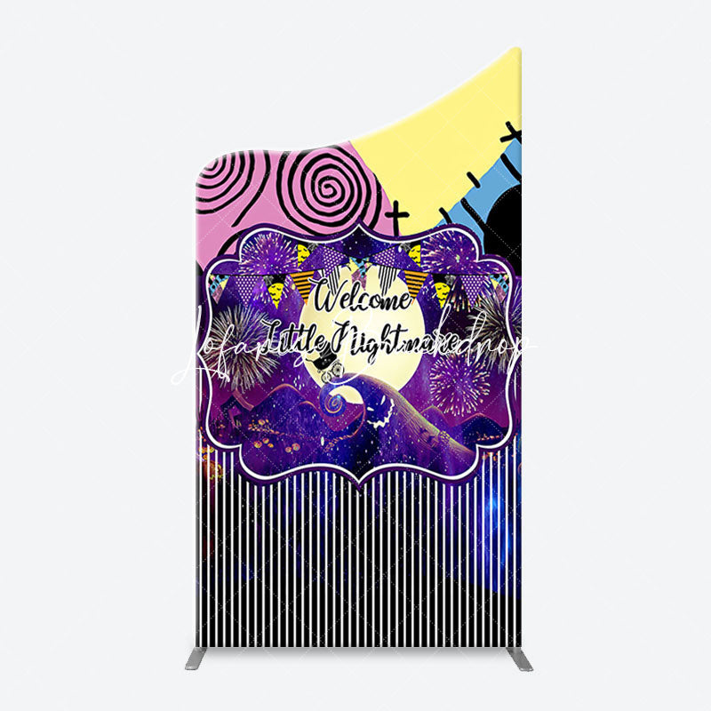 Lofaris Halloween Little Nightmare Baby Shower Arch Backdrop