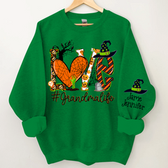 Lofaris Halloween Love Grandma Life Heart Custom Sweatshirt