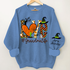 Lofaris Halloween Love Grandma Life Heart Custom Sweatshirt