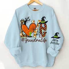 Lofaris Halloween Love Grandma Life Heart Custom Sweatshirt