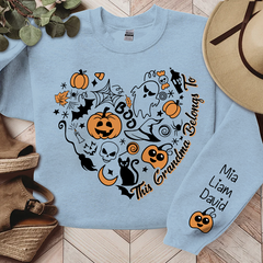 Lofaris Vintage Halloween Pumpkins Grandma And Kids LTP01