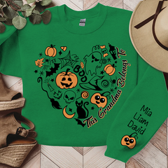 Lofaris Vintage Halloween Pumpkins Grandma And Kids LTP01