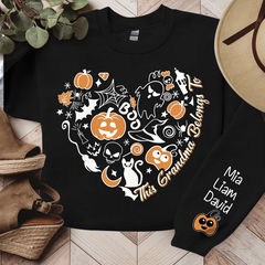 Lofaris Vintage Halloween Pumpkins Grandma And Kids LTP01