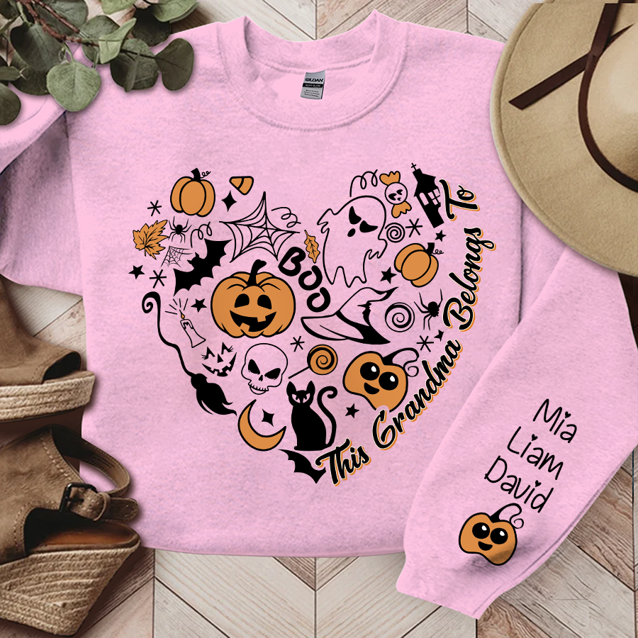 Lofaris Vintage Halloween Pumpkins Grandma And Kids LTP01