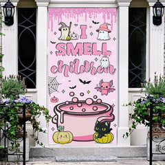 Lofaris Halloween Spooky Pumpkin Pink Baby Shower Door Cover