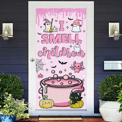 Lofaris Halloween Spooky Pumpkin Pink Baby Shower Door Cover