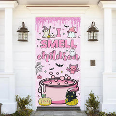 Lofaris Halloween Spooky Pumpkin Pink Baby Shower Door Cover