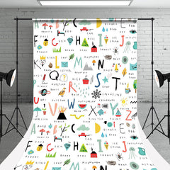 Lofaris Hand Drawn Alphabet Photo Backdrop For Studio
