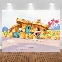 Lofaris Handdraw Style Pristine Stone House Backdrop For Party