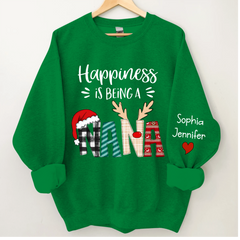 Lofaris Custom Christmas Shirt Happiness Is Being A Nana CTH01 Sweatshirt