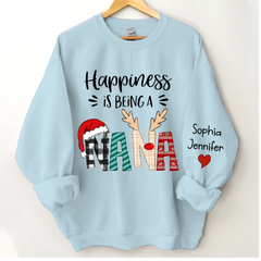 Lofaris Custom Christmas Shirt Happiness Is Being A Nana CTH01 Sweatshirt
