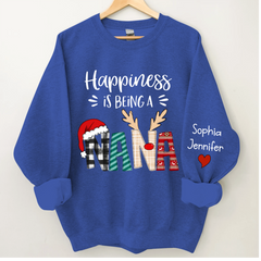 Lofaris Custom Christmas Shirt Happiness Is Being A Nana CTH01 Sweatshirt