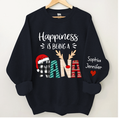 Lofaris Custom Christmas Shirt Happiness Is Being A Nana CTH01 Sweatshirt