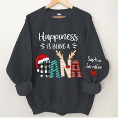 Lofaris Custom Christmas Shirt Happiness Is Being A Nana CTH01 Sweatshirt