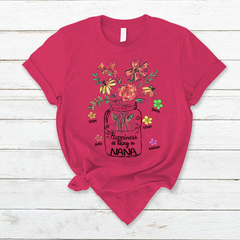 Lofaris Happiness Is Being A Nana Flower Mothers Day T-Shirt