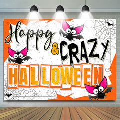 Lofaris Happy And Crazy Cute Little Bat Halloween Backdrop