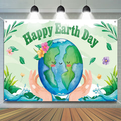 Lofaris Happy Earth Day Save Planet Green Party Backdrop