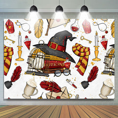 Lofaris Hat Bird Glasses Hogwarts Magic Halloween Backdrop