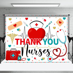 Lofaris Heart And Dot Thank You National Nurses Day Backdrop