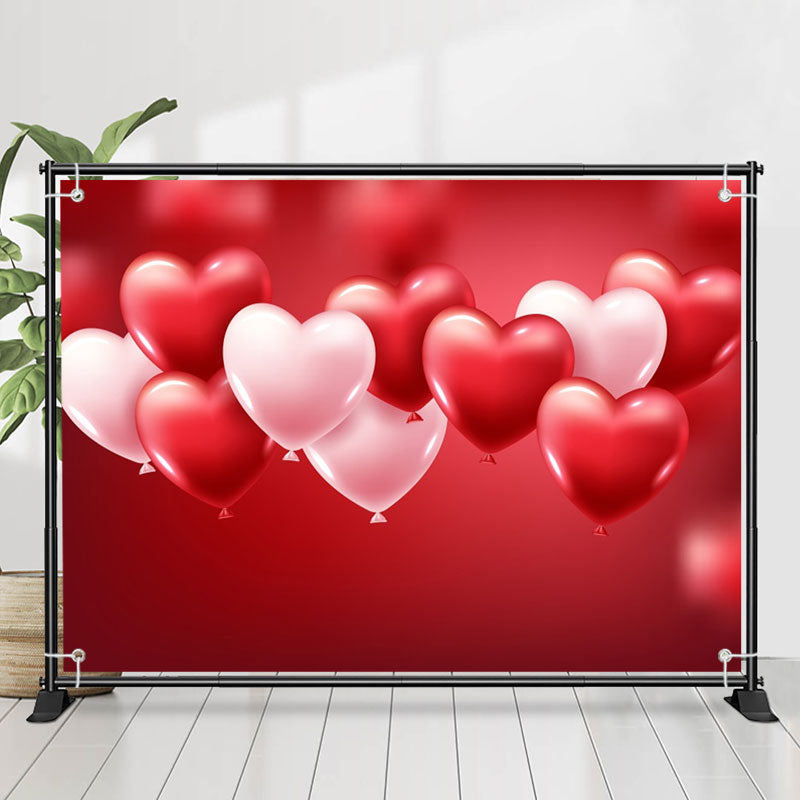 Lofaris Heart Balloons Simple Bokeh Valentines Day Backdrop