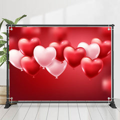 Lofaris Heart Balloons Simple Bokeh Valentines Day Backdrop