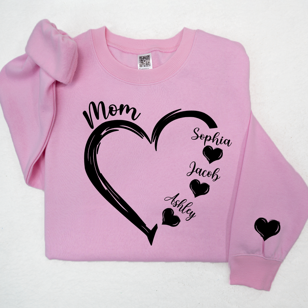 Lofaris Heart Merry Christmas Custom Mom Claus And Kids LTP01