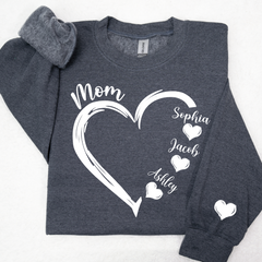 Lofaris Heart Merry Christmas Custom Mom Claus And Kids LTP01