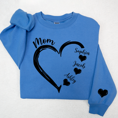 Lofaris Heart Merry Christmas Custom Mom Claus And Kids LTP01