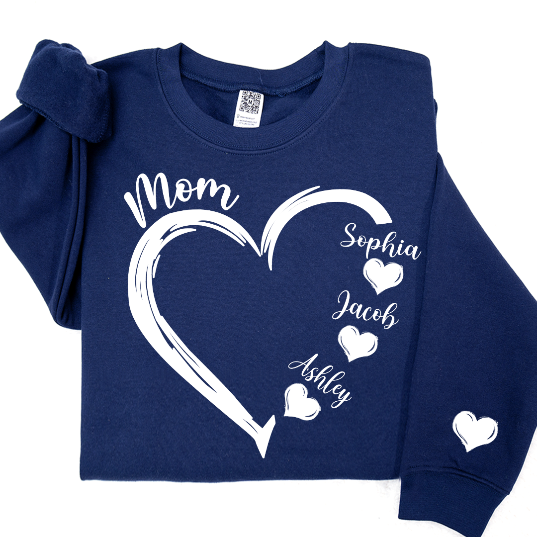 Lofaris Heart Merry Christmas Custom Mom Claus And Kids LTP01