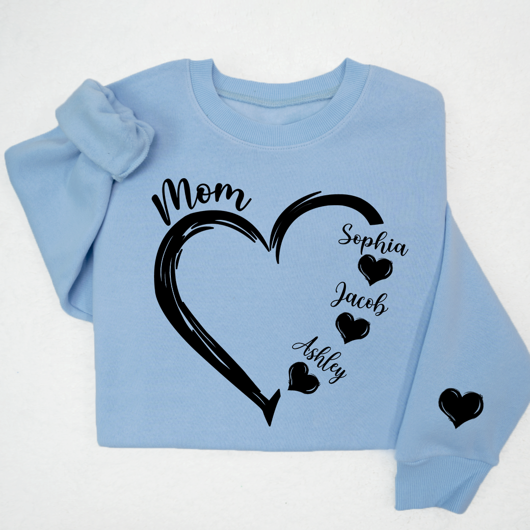 Lofaris Heart Merry Christmas Custom Mom Claus And Kids LTP01