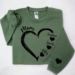 Lofaris Heart Merry Christmas Custom Mom Claus And Kids LTP01