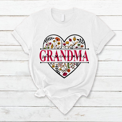Lofaris Heart Flower Mimi And Kids Custom Family T - Shirt
