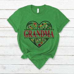 Lofaris Heart Flower Mimi And Kids Custom Family T - Shirt