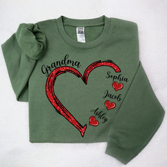 Lofaris Heart Glitter Merry Christmas Custom Sweatshirt