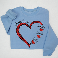 Lofaris Heart Glitter Merry Christmas Custom Sweatshirt