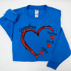 Lofaris Heart Glitter Merry Christmas Custom Sweatshirt