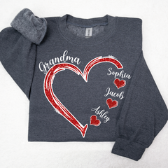 Lofaris Heart Glitter Merry Christmas Custom Sweatshirt