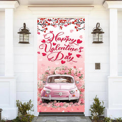 Lofaris Heart Tree Pink Floral Car Valentines Day Door Cover