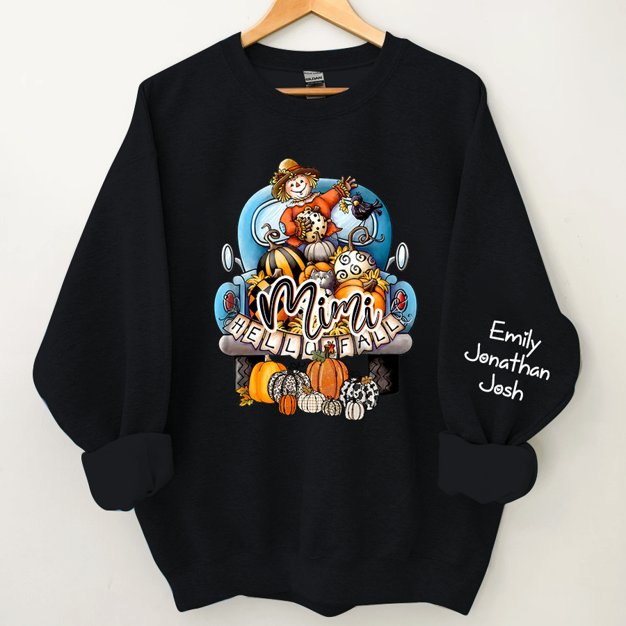 Lofaris Hello Fall Grandma Pumpkin Sweatshirt
